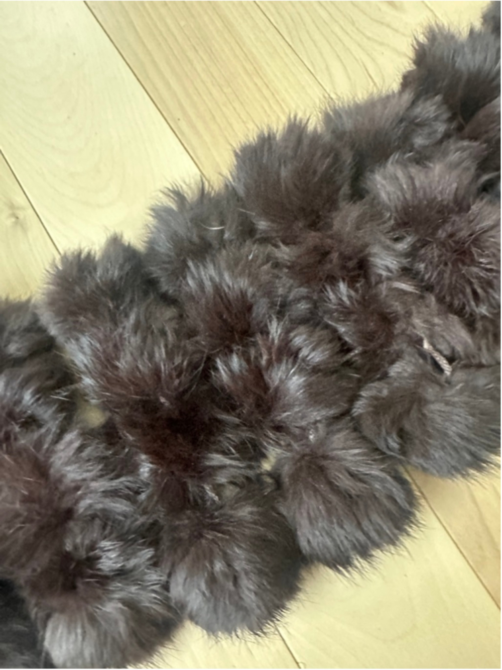 Vintage Brown Fur Scarf Stole Collar Wrap Plush Statement Winter - Picture 3 of 5